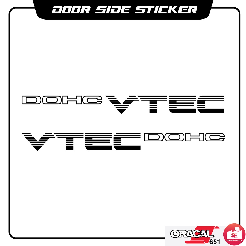 สติ๊กเกอร์ Honda EG EK VTEC DOHC CIVIC EK9 MUGEN SPORT / สติ๊กเกอร์ตัด Honda DOHC Oracal 651
