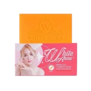 สบู่ไวท์ออร่า White Aura Miracle Carrot Soap สบู่ไวท์ออร่า 160g (1 ก้อน)