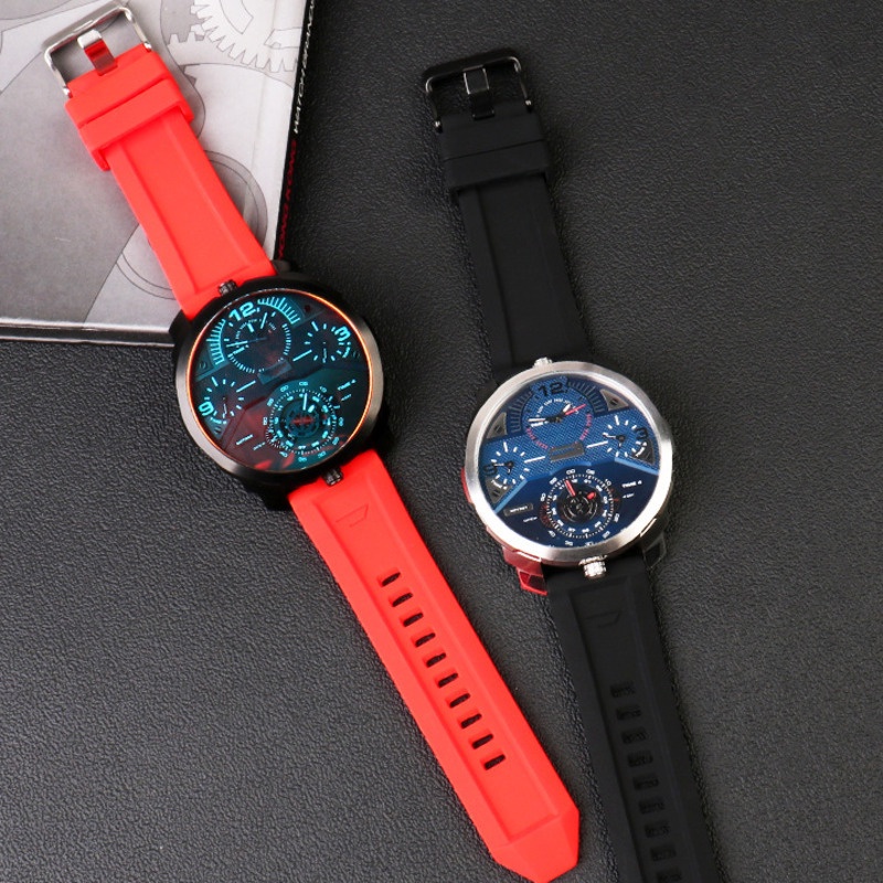 Yifilm สายนาฬิกาข้อมือซิลิโคน สีดํา สีแดง สําหรับ Diesel Dz4496 Dz4323 Dz4378 Dz4318 24 มม. 26 มม. 28 มม.