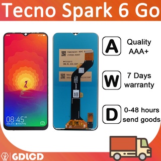 หน้าจอ Tecno Spark 6 Go LCD KE5 KE5k KE5J หน้าจอสัมผัส LCD แบบเปลี่ยน