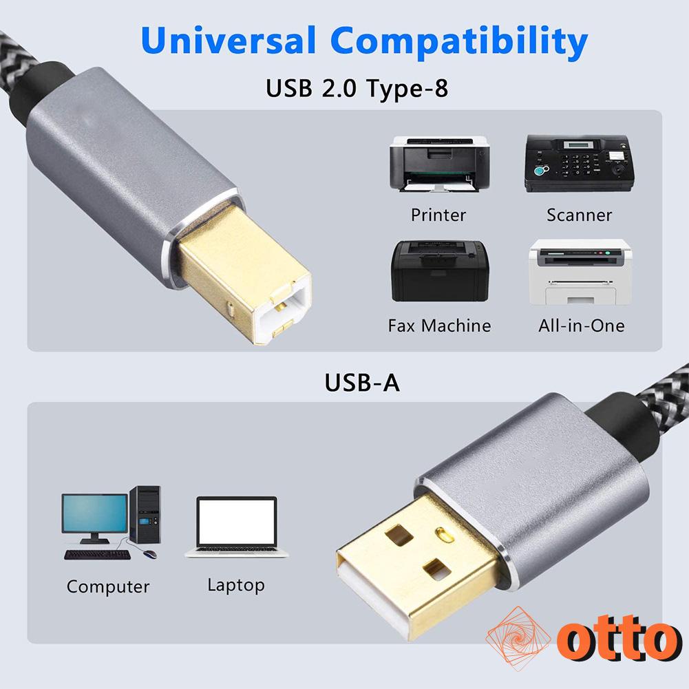 Ot.Usb 2.0 สายเคเบิ้ลเครื่องพิมพ์ Usb Type A Male To Type B Male ...