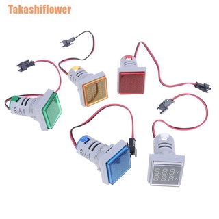 (Takashiflower) เครื่องวัดแรงดันไฟฟ้า โวลต์มิเตอร์ แอมมิเตอร์ดิจิทัล Led Ac 60-500V