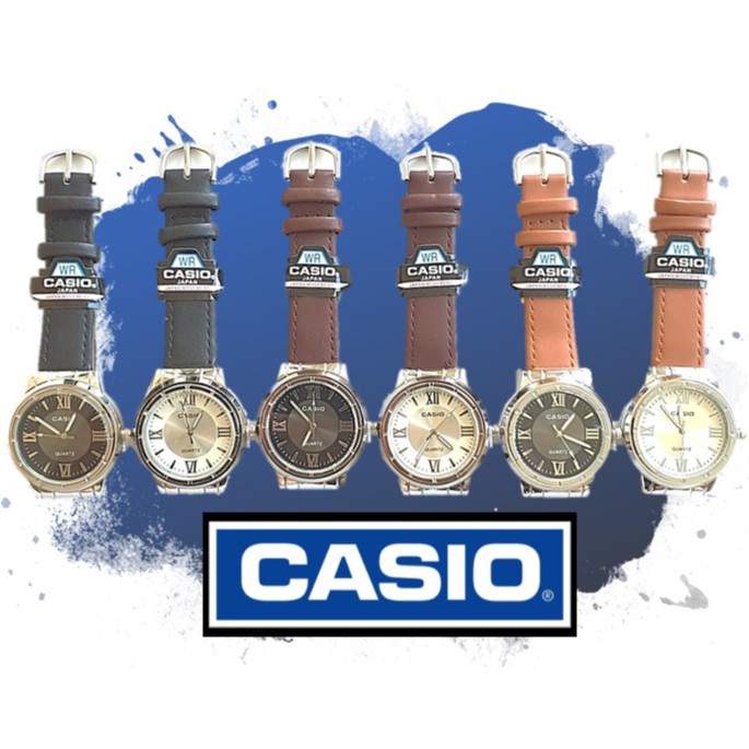 CASlO นาฬิกาข้อมือผู้หญิงผู้ชาย นาฬิกาcasioสายหนัง ระบบเข็ม มีวันที่ และไม่มีวันที่ นาฬิกาแฟชั่นคาสิโอ้ RC616