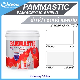 สีทาฝ้า ชนิดด้านพิเศษ PAMMASTIC อะคริลิคชิลด์ สีทาฝ้าเกรดสูง ทนทาน 15 ปี ลดการสะท้อนของไฟ ขนาด 3.7 ลิตร