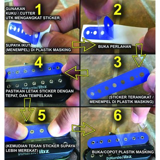 สติกเกอร์ติดคอกีตาร์ไฟฟ้า 6 สาย