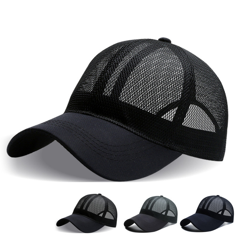 Fashion Summer Sunscreen Sun Hat Women Breathable Full Mesh Cap Men Hip Hop Baseball Hats Gorras 3035