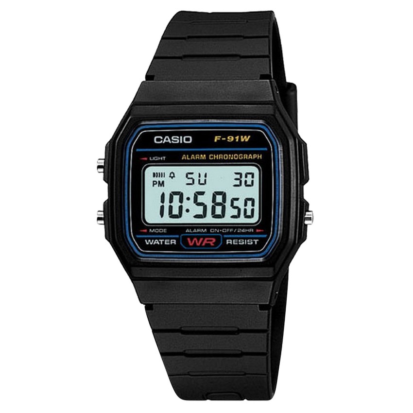 Casio Standard นาฬิกาข้อมือชาย,หญิง รุ่น F-91W-1DG - Black