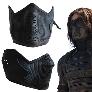 พร้อมส่ง หน้ากากยาง คอสเพลย์ Captain America 2 The Winter Soldier James Buchanan Bucky Barnes