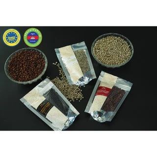 พริกไทยกำปอต 3 สี (Mixed Kampot Pepper) 100 กรัม กำปอตแท้ พริกไทยกัมปอต พริกไทยเขมร