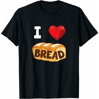 เสื้อยืดคอกลมเสื้อยืด พิมพ์ลาย I love bread classic ของขวัญสุดฮา พรีเมี่ยม S-3XL UCYVS-5XL