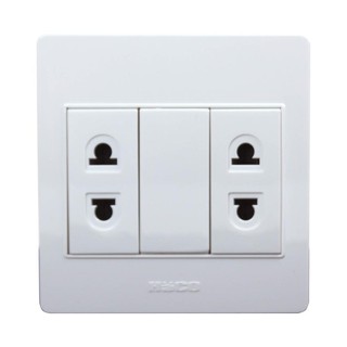 ชุดเต้ารับเดี่ยว 2 ขา 2 ช่อง HACO M3N-R20 SET SINGLE SOCKET 2P M3N-R20 HACO