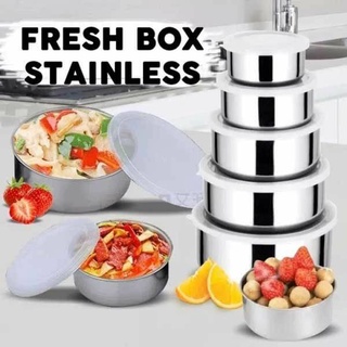 ชุดถ้วยสแตนเลส 5 ชั้น Protect fresh box stainless steel ชุดถ้วยสแตนเลส 5 ชั้น