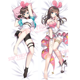 Kizuna AI VTuber Dakimakura ปลอกหมอนอิงโซฟา แบบนิ่ม ลายอนิเมะญี่ปุ่น DK2443 ขนาด 50x150 ซม.