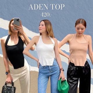 Aden Top เสื้อคล้องคอปาดไหล่ผ้าknitting