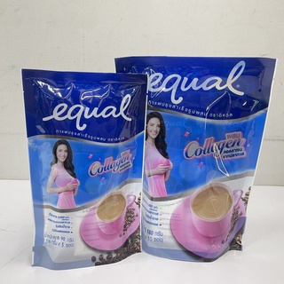 (มี 2 ขนาด) Equal Instant Coffee Mix with Collagen อิควล กาแฟสำเร็จรูปชนิดผงผสมคอลลาเจน