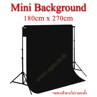 Mini Black Background Backdrop 180x270cm. Cotton for Chromakey ฉากถ่ายรูปภาพ