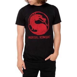 T-shirt  เสื้อยืดแขนสั้นลําลอง พิมพ์ลายโลโก้ Mortal Kombat แฟชั่นคลาสสิกS-5XL