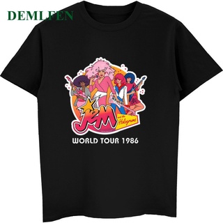 Jem และโฮโลแกรมตลกเสื้อยืดผู้ชาย O-Neck ผ้าฝ้ายเสื้อยืดลําลองฮิปฮอป Tees ท็อปส์ซูฤดูร้อน i6=