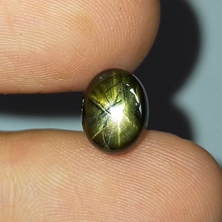 พลอย สตาร์ แซฟไฟร์ ธรรมชาติ ดิบ แท้ ( Natural Black Star Sapphire ) หนัก 3.60 กะรัต