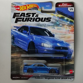 Hotwheels nissan skyline r34 fast &amp; Furious ล้อยาง ท้องเหล็ก