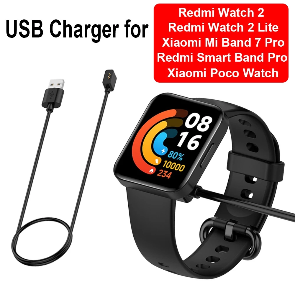 สาย USB อะแดปเตอร์ชาร์จอุปกรณ์เสริมสําหรับ Redmi Watch 5 4 3 2 Lite Active / Xiaomi Mi Band 8 7 Pro / Redmi Smart Band 2 Pro