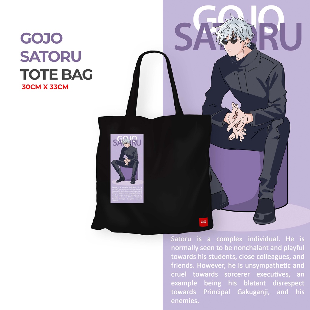 Jujutsu Kaisen Totebag Canvas Anime Gojo Satoru / Itadori / Inumaki