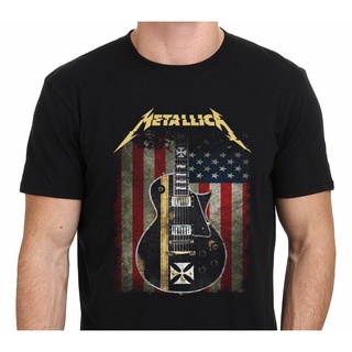 เสื้อยืดผ้าฝ้ายพิมพ์ลายใหม่สไตล์ขายร้อน Metallica James Hetfield กีตาร์แฟชั่นแขนสั้น mens t shirt