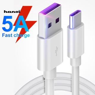 【HH】สายเคเบิลชาร์จเร็ว 5a USB Type C สําหรับ Huawei