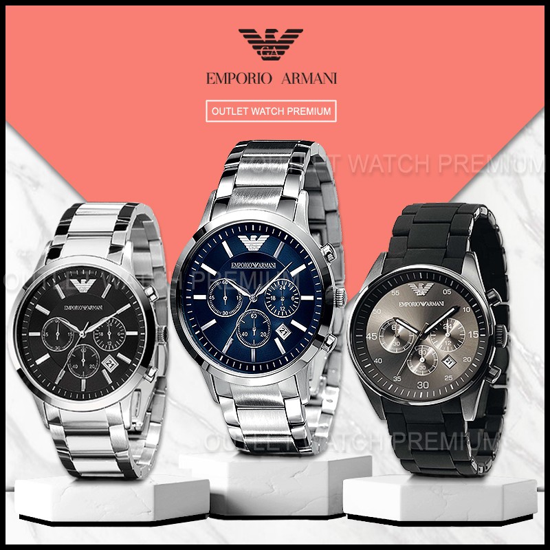 OUTLET WATCH นาฬิกา Emporio Armani OWA301 นาฬิกาผู้ชาย นาฬิกาข้อมือผู้หญิง แบรนด์เนม  Brand Armani Watch AR2448
