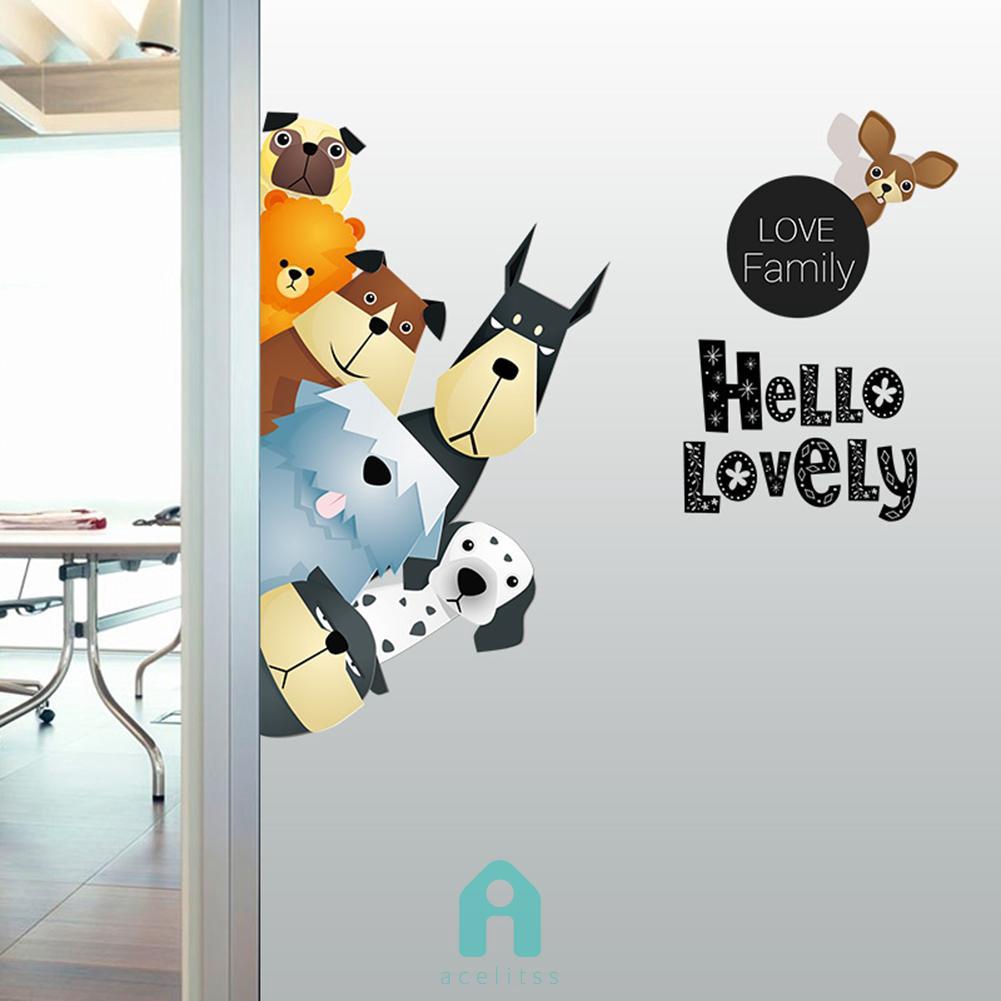 ACT Cartoon Animal Removable Window Decal Wall Stickers Bedroom Kids ...
