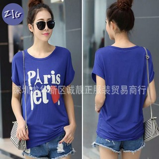 ZIGSHOP - (10 ตัว) เสื้อยืดแฟชั่น ขายส่ง คละสี คละลาย