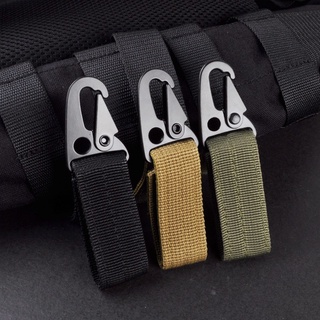 Molle พวงกุญแจยุทธวิธีเกียร์คลิปพวงกุญแจทหารยูทิลิตี้แขวน Carabiner ตะขอ