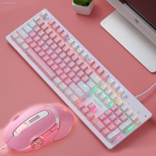 คีบอร์ดเกมมิ่ง คีย์บอร์ดเกมมิ่ง คีย์บอร์ด Mechanical Keyboard◊☌❀คยบอร์ดเกมมิ่ง คีบอร์ด ชุดคีย์บอร์ดเชิงกลแกนสีเขียว 87