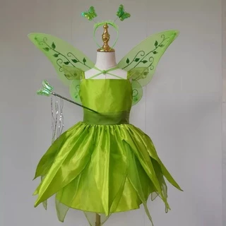 พร้อมส่ง ชุดทิงเกอร์เบลล์ ชุดนางฟ้าทิงเกอร์เบลล์เด็ก Tinkerbell costume