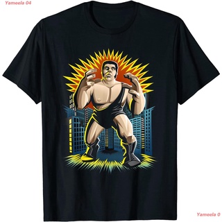 [2022]ผ้าฝ้ายคอกลม เสื้อยืดผู้หญิง WWE Andre The Giant salefrom S-5XL