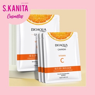 มาส์กหน้า วิตามิน ซี ลดจุดด่างดำ รอยสิว หน้ากระจ่างใส BIOAQUA Vitamin C Mask Sheet (SKU-01006)