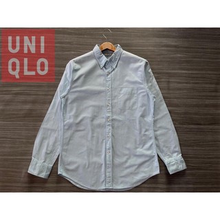 UNIQLO  ผ้า Oxford สีฟ้า