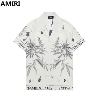 Amir* เสื้อเชิ้ตลําลอง พิมพ์ลายโลโก้ใบไผ่ แนวสตรีท เหมาะกับฤดูร้อน สไตล์คลาสสิก