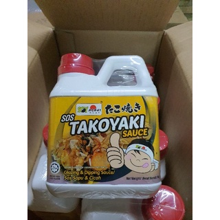 (มีฮาลาล) ซอสทาโกะยากิสําเร็จรูปขนาด 1 กิโลกรัม Takoyaki sauce 1kg.