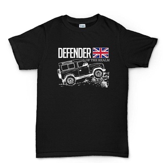 เสื้อยืดผ้าฝ้าย พิมพ์ลาย Defender of The Realm Off Road Land Rover Fan สําหรับผู้ชาย DF12HJ24666