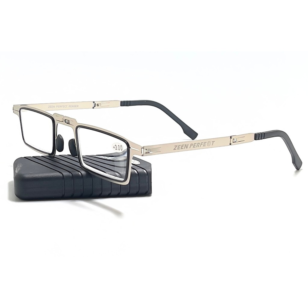 แว่นอ่านหนังสือ/แว่นสายตายาวพับได้ Stainless- Steel Ultra Thin รุ่น ZP789