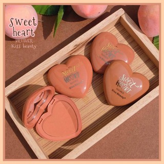 No.81128 คิส บิวตี้ ปัดแก้มสีพีชรูปหัวใจ  Kiss Beauty Sweet Heart Blusher แก้มระเรื่อดูสุขภาพดี ธรรมชาติมากๆเลยค่ะ