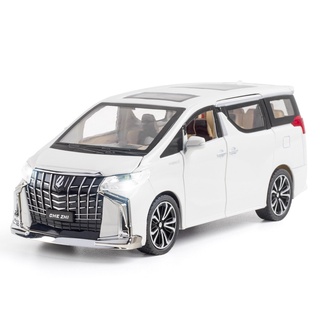 โมเดลรถเหล็ก Toyota Alphard  Scale 1:24 เปิดประตูได้ เปิดฝากระโปงและท้ายรถได้ มีไฟ สวย งานละเอียด - ของเล่น ของสะสม