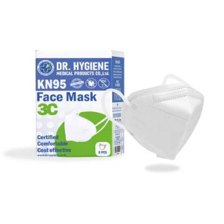 [5 ชิ้น] Dr. Hygiene หน้ากากKN95 แมส แมสปิดจมูก หน้ากาก หน้ากากกันฝุ่น KN95 PM2.5 Mask