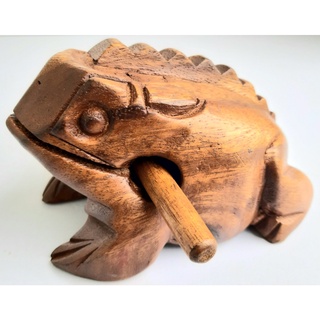 กบไม้ Wood Frog งานฝีมือ หัตถกรรมพื้นบ้าน ของเล่นเด็ก ๆ สามารถทำล้อเลียนเสียงกบได้เหมือนมาก