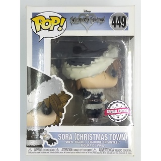 Funko Pop Disney Kingdom Hearts - Sora [ Christmas Town ] : 449 (กล่องมีตำหนินิดหน่อย)