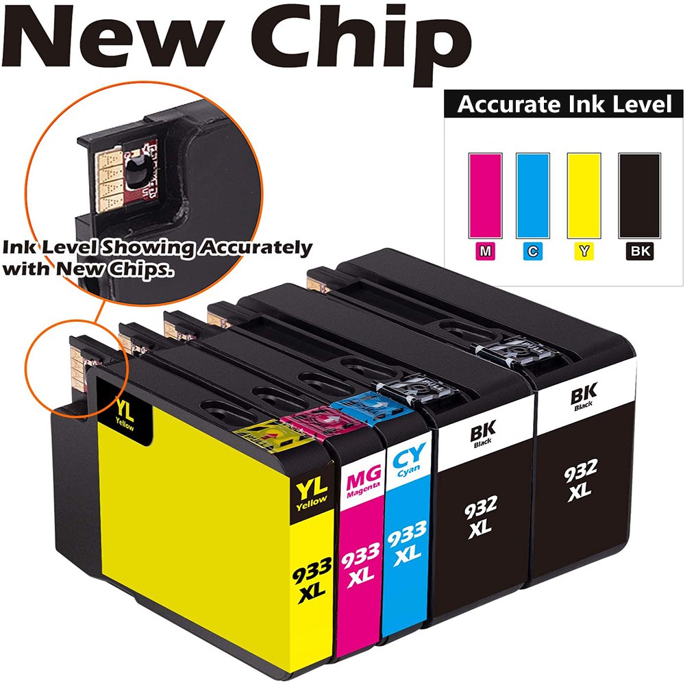HP 932 HP 932 หมึก 932XL 933XL หมึก HP932XL HP933XL ตลับหมึกเข้ากันได้สำหรับ HP 6100 6600 6700 7110 7610 7612 7510 7512 - รูปที่ 5