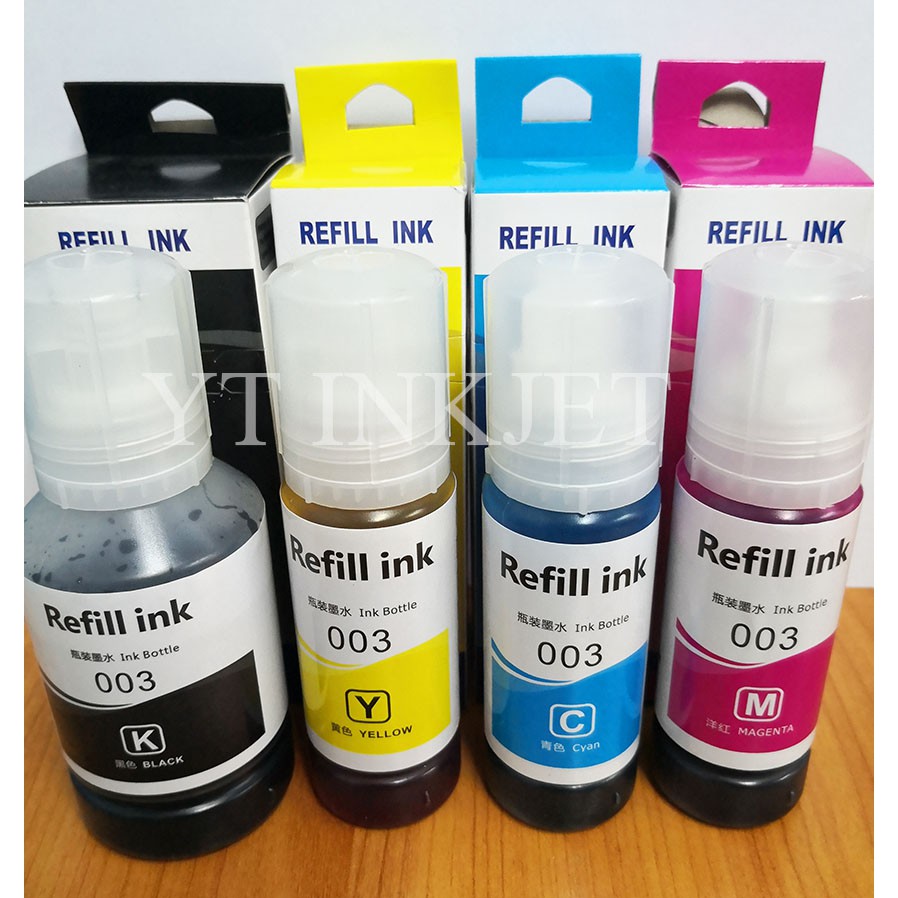 หมึก​เติม ​003 For EPSON มีกล่อง​BK127ml/CMY70ml น้ำหมึก