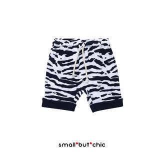 กางเกงเป้ายานสีขาวพิมพ์ลายเสือสีน้ำเงิน_small but chic