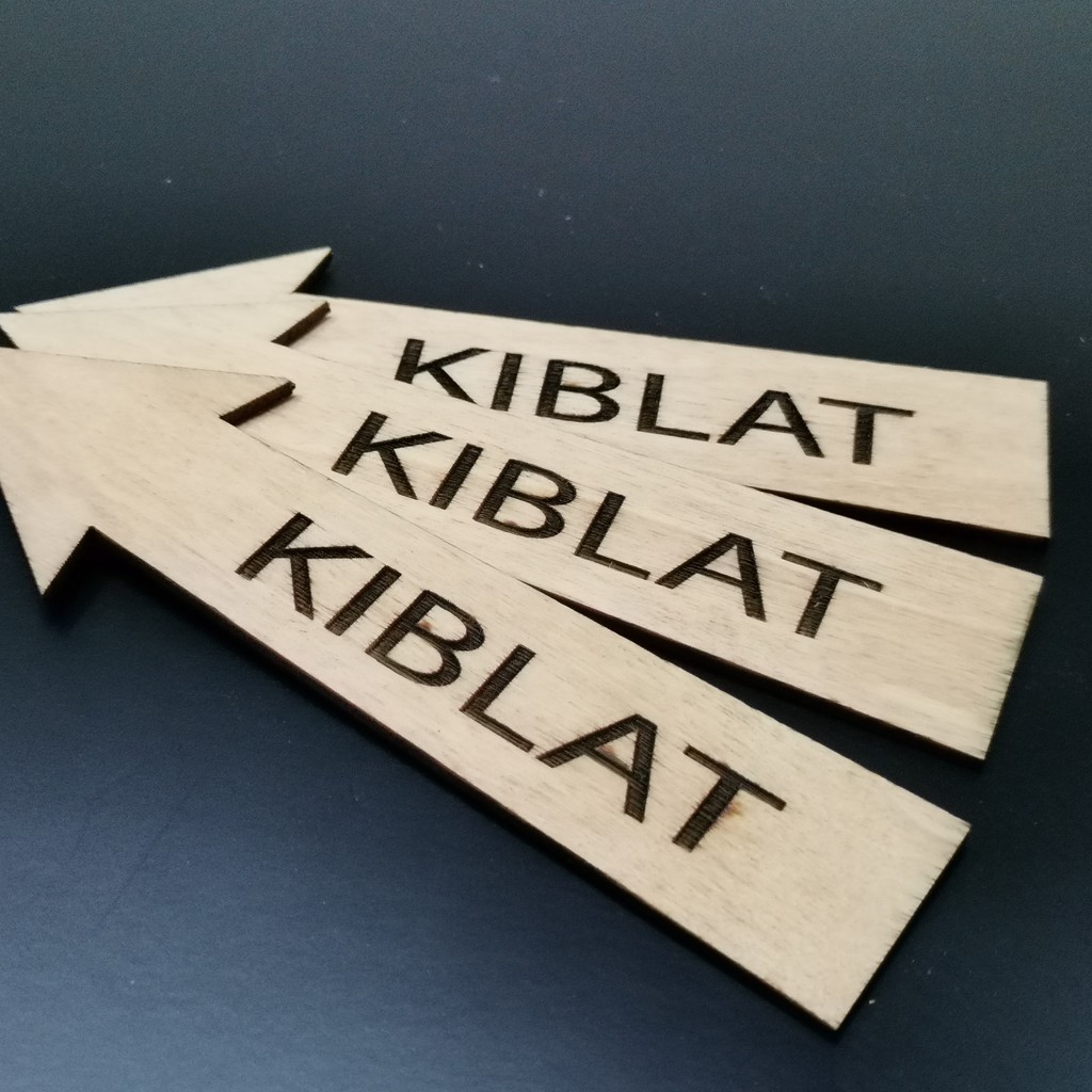 ป้าย Kiblat, ป้ายแกะสลักสําหรับ kiblat, tunjuk arah kiblat